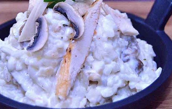 Chicken mushroom risotto picture