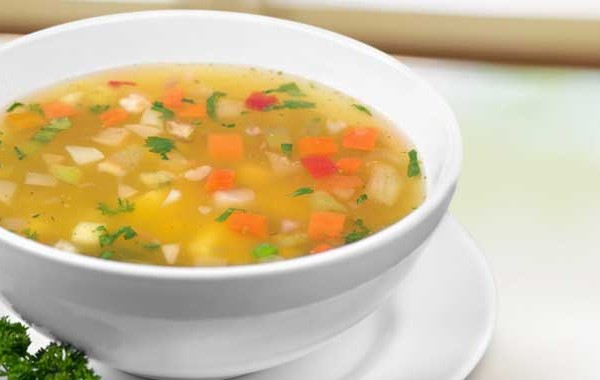 Vegetable clear soup picture