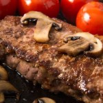 Steak with mushroom sauce picture