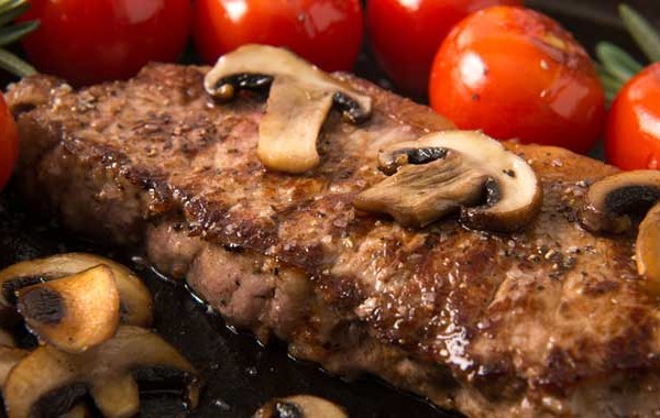 Steak with mushroom sauce picture