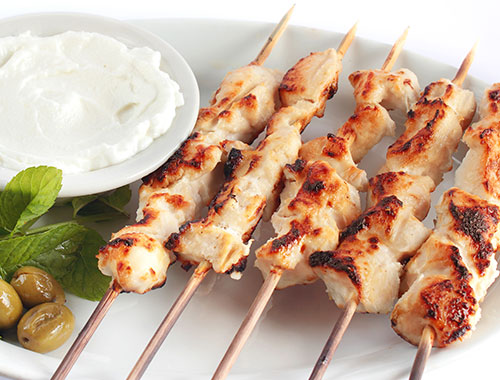 Shish Tawook skewers