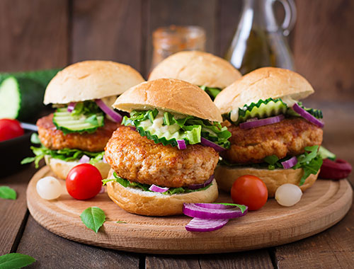 Mini Chicken Burger Patties | American Garden