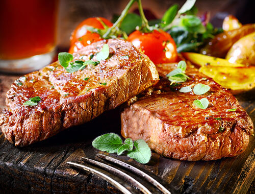 Grilled sirloin steaks