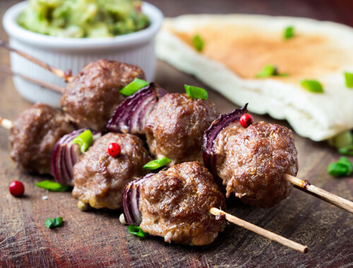 Grilled meat balls