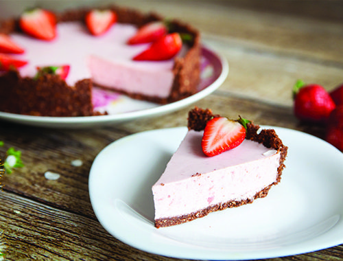 No bake strawberry cheesecake