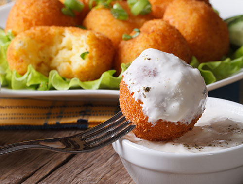 Fried potato balls