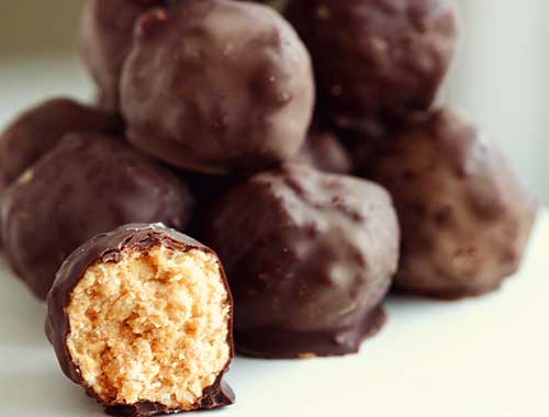 Peanut Butter balls with chocolate